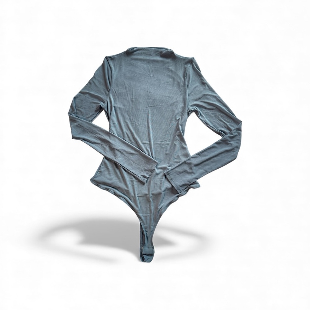 Iris Mesh See Through Large Soft Sexy Blue Flirty & Fun Top Bodysuit